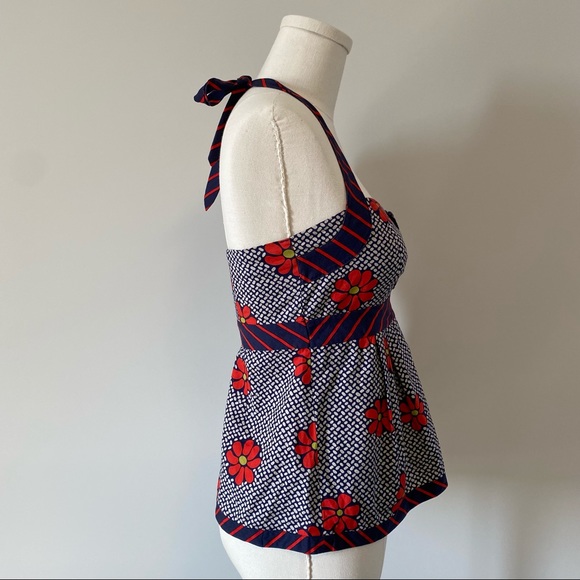 Anthropologie Odille Retro Floral Halter Top - Picture 5 of 12
